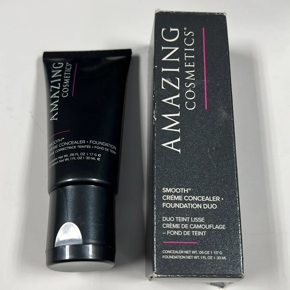 Amazing Cosmetics Golden Tan Smooth Cream Concealer Foundation Duo - New in Box